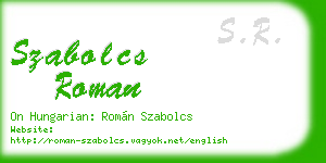 szabolcs roman business card